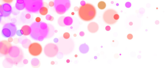 Colorful bokeh circles without bacground, suitable for background, decoration, frame, textures, border