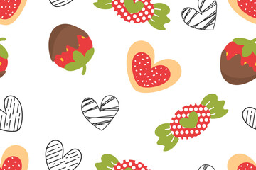 Valentine day, Valentine's seamless pattern with hearts design for fabric, cotton, wallpaper, satin, paper.