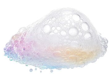 Soap foam- colorful bubbles isolated on white