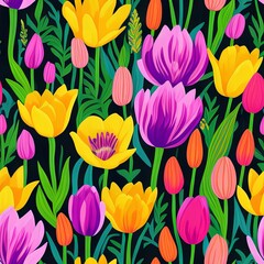 Colorful Abstract Seamless Geometric Pattern Background Texture Design Vector Print Wallpaper

