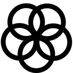 Circle overlay segments bold line for Infographic, data, business