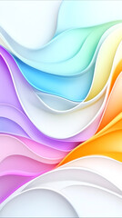 A colorful wave pattern with a white background. The colors are bright and vibrant, creating a sense of energy and excitement. The wave pattern is dynamic and fluid, suggesting movement and change