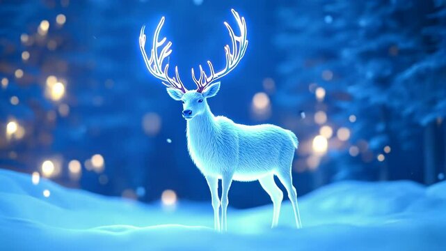 deer in the snow