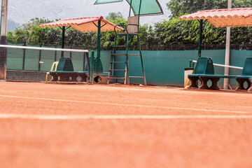 Obraz premium Tennis court at El Bosque - Lurigancho, Lima, Peru