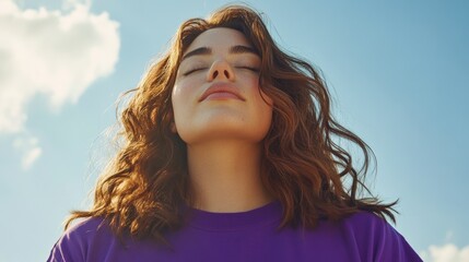 Fototapeta premium Embracing Serenity Under a Clear Sky