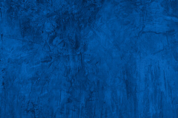 Old wall pattern texture cement blue dark abstract  blue color design are light with black gradient background.