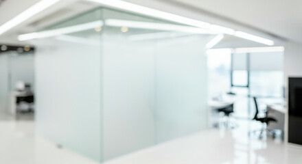 Abstract Blurred Modern Office Interior