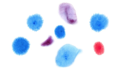 set of watercolor spots, design element