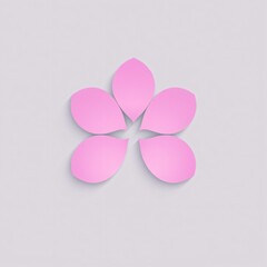Fototapeta premium Elegant pink flower petal design against a soft background, ideal for wallpapers and decorative art projects