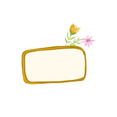 Colorful round floral frame perfect for wedding 