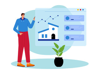 Property investment. Investment illustration.