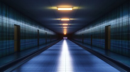 Mysterious Tunnel: A Digital Rendering of an Eerie Corridor