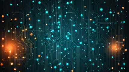 Fototapeta premium Abstract Circuit Board Background: Digital Network Connections