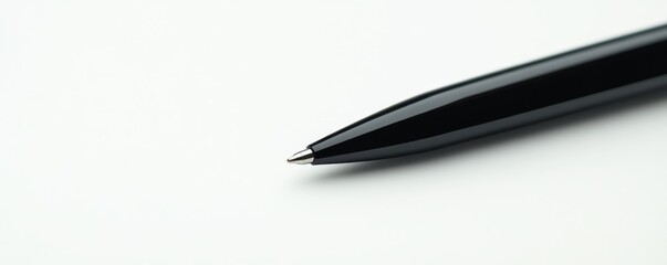 Black pen on white background, minimalistic design