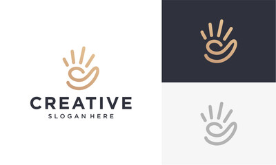 initial s hello vector logo