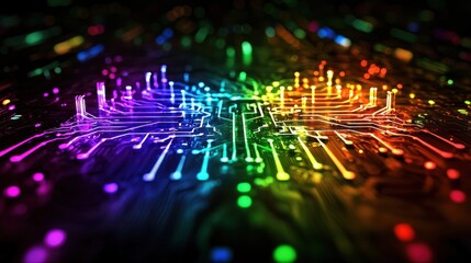 Rainbow Circuit Board: A Vibrant Display of Technology