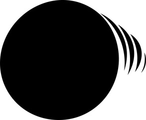 Circle black blend overlapping. Abstract geometric element design