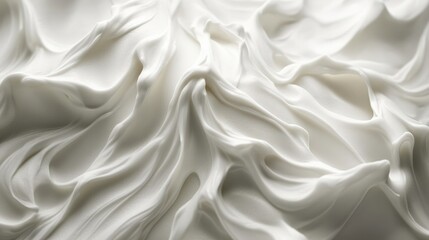 Obraz premium Elegant Flow of Creamy Whipped Texture