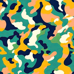 Colorful Abstract Seamless Geometric Pattern Background Texture Design Vector Print Wallpaper

