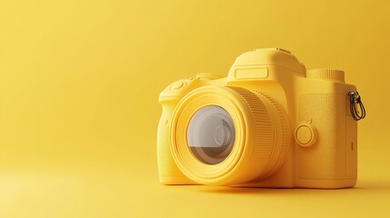 Bold and Playful Yellow DSLR Camera Design with Modern Features