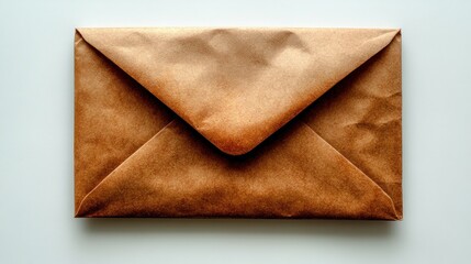 A closed brown envelope on a light background, suggesting communication or mailing purpose.