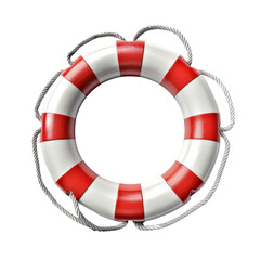 Red and White Lifebuoy for Safety in Water-Based Environments