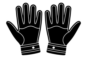 black gloves isolated on white