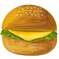 Hamburger illustration , food illustration 