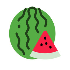 Fresh Watermelon Illustration - Cute Fruit Clipart