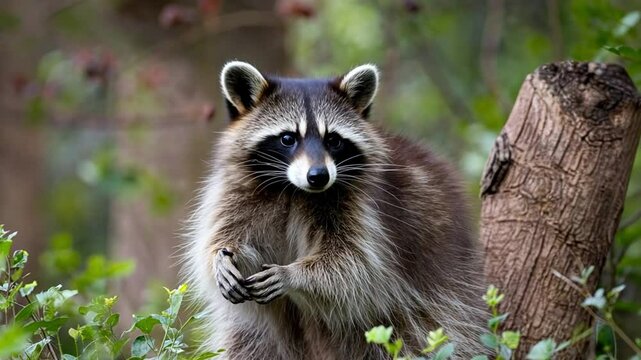 Raccoon in the forest