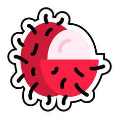 Rambutan Sticker Icon