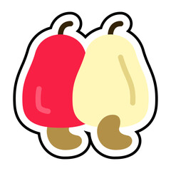 Cashew Apple Sticker Icon