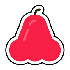 Rose Apple Sticker Icon