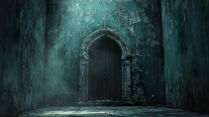 Fototapeta premium Ancient Doorway: A Mysterious Gothic Entrance