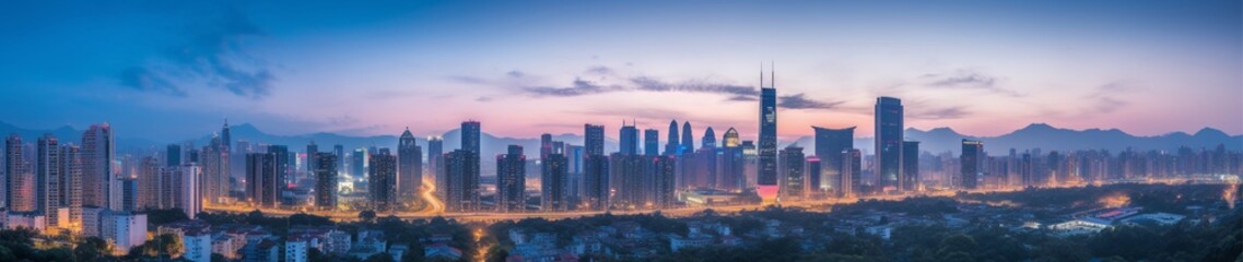 Panoramic view of urban scenery