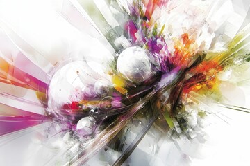 Abstract Colorful Design with Bright Shapes and Texture