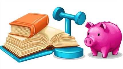 Financial literacy workshop learning savings strategies with books and budget tools