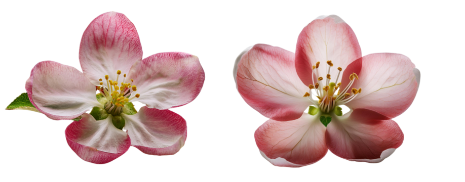Delicate pink flowers with white tips, showcasing nature's beauty and springtime charm.
