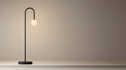 Modern table lamp design minimalist room lighting showcase indoor setting contemporary concept