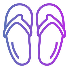 flip flopas Gradient icon