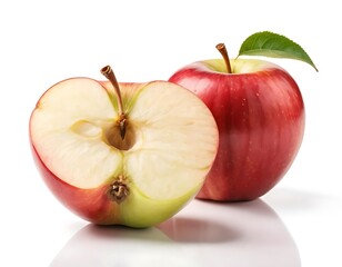 Apple isolated on white background, full depth of field