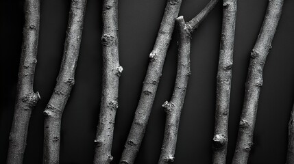 Monochrome Branches: A Study in Texture and Form