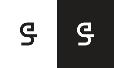 SE logo, monogram unique logo, black and white logo, premium elegant logo, letter SE Vector