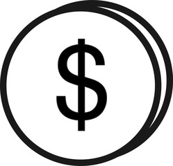 dollar sign on a white background