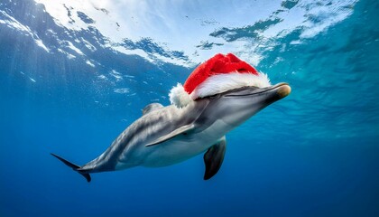 santa claus in the water