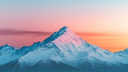 Serene Mountain Landscape at Sunrise