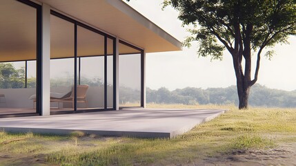 Fototapeta premium Modern hospital isolation ward exterior showcasing advanced medical facilities and compassionate care, emphasizing the importance of health infrastructure in safeguarding public well-being
