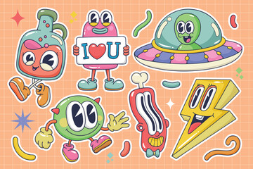 Doodle Flat Trendy Cartoon Element Collection 