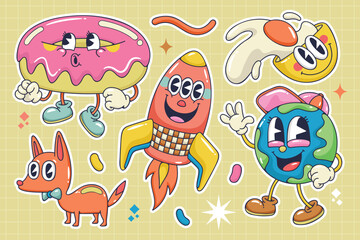 Doodle Flat Trendy Cartoon Element Collection 