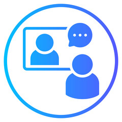 interview gradient icon